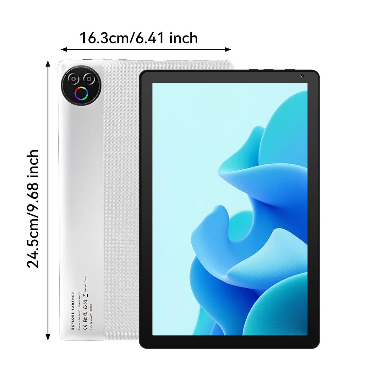 BUFO KB1001 10.1 Inch A333 Five Core Tablet 20GB(3+17G) RAM 64GB ROM Android 16 Go 800*1280 HD LCD Screen 6000mAh Battery Dual Camera Widevine L1 TF Card Up to 1TB Tablet PC