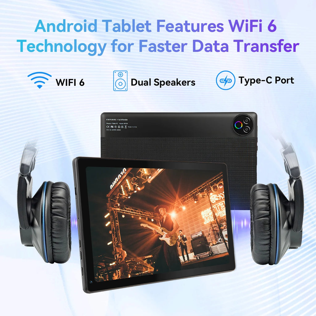 BUFO KB1001 10.1 Inch A333 Five Core Tablet 20GB(3+17G) RAM 64GB ROM Android 16 Go 800*1280 HD LCD Screen 6000mAh Battery Dual Camera Widevine L1 TF Card Up to 1TB Tablet PC