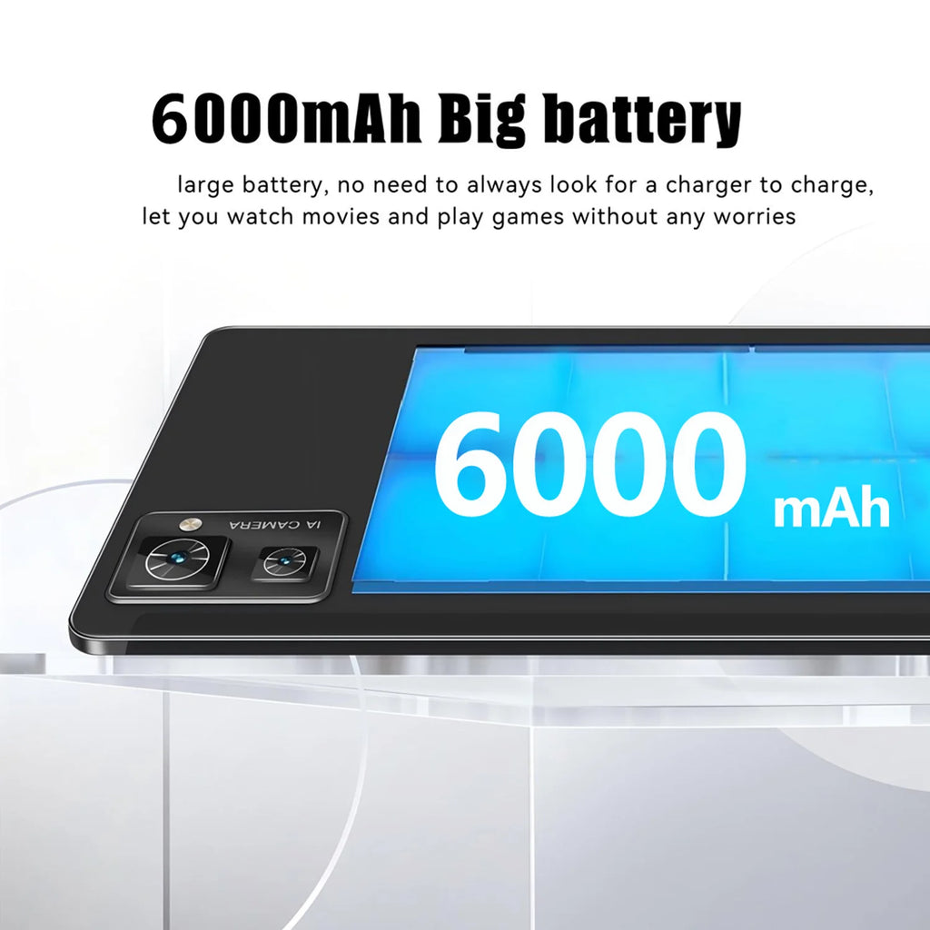 2025 New 10.1 Inch Octa Core Android Tablets 6GB RAM 128GB ROM 4G Dual SIM Network AI Speed-up Tablet Bluetooth WiFi 6000mAh